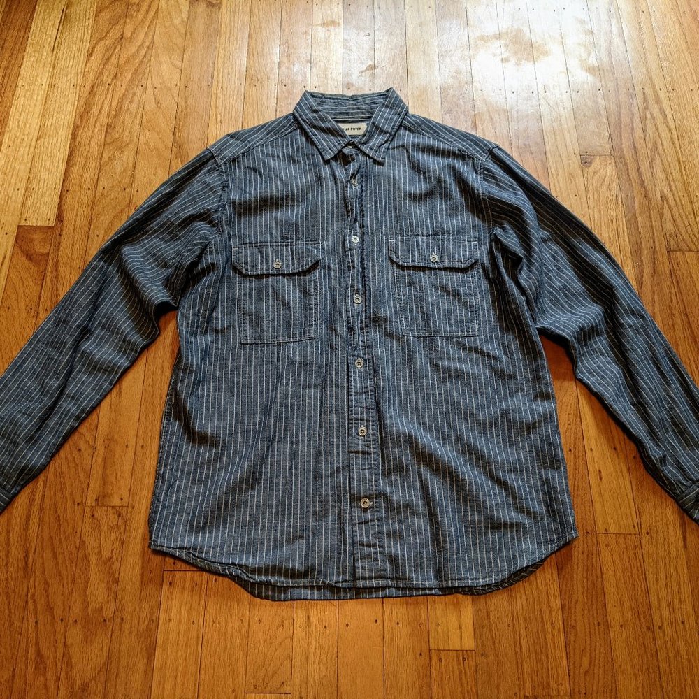 The Chore Shirt in Indigo Striped Chambray
